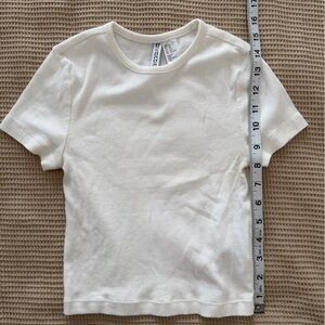 H&M White Short Sleeve Tee